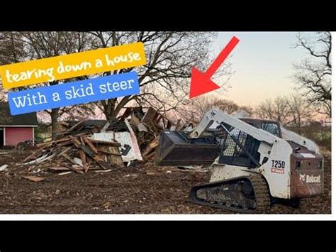 skid steer demolition cartoon|Tearing Down a House with a Skid Steer .